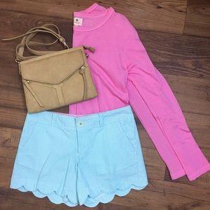 Lilly Pulitzer Buttercup Scallop Seersucker Shorts